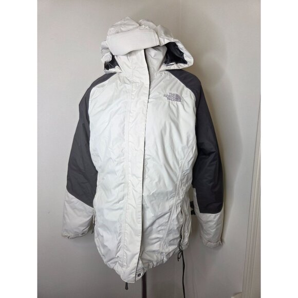 The North Face Womens L Hooded Jacket Insulated Zip Out Liner Toggles Pockets - Picture 1 of 11